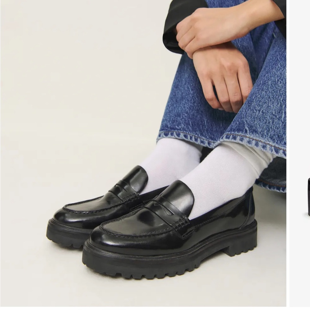 Reformation Agathea Chunky Loafer Black Women's Loafers